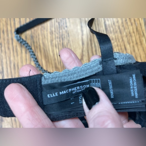 NWOT - Elle Macpherson - 34A Dentelle Underwire Bra in Jet Pewter - Picture 8 of 9